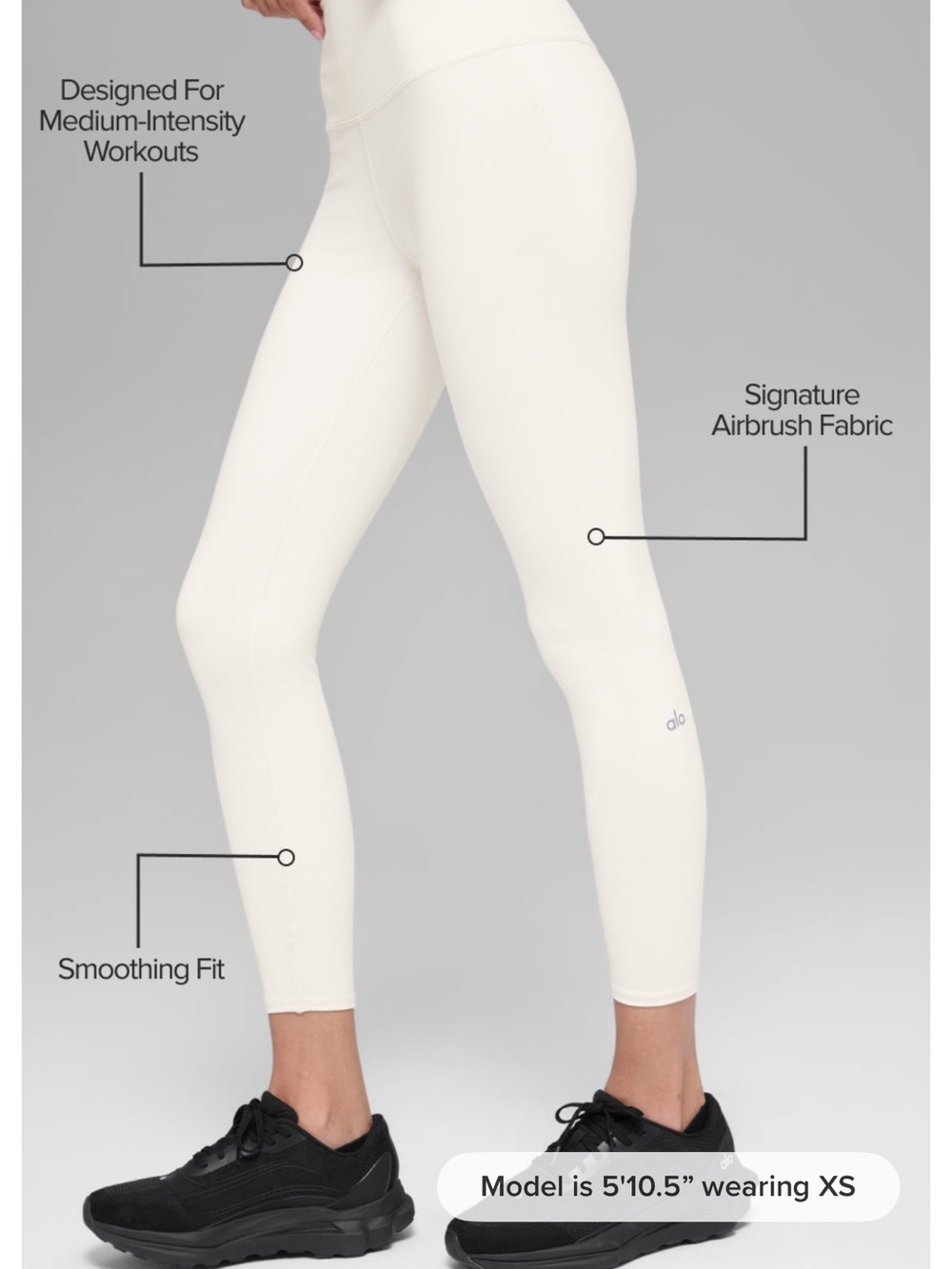 ALO Yoga High-Waist 7/8 Legging - Cream - Picture 2 of 8